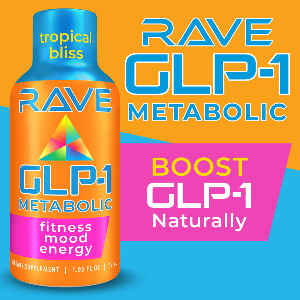 RAVE GLP-1 Shot Countertop Display Tropical Bliss