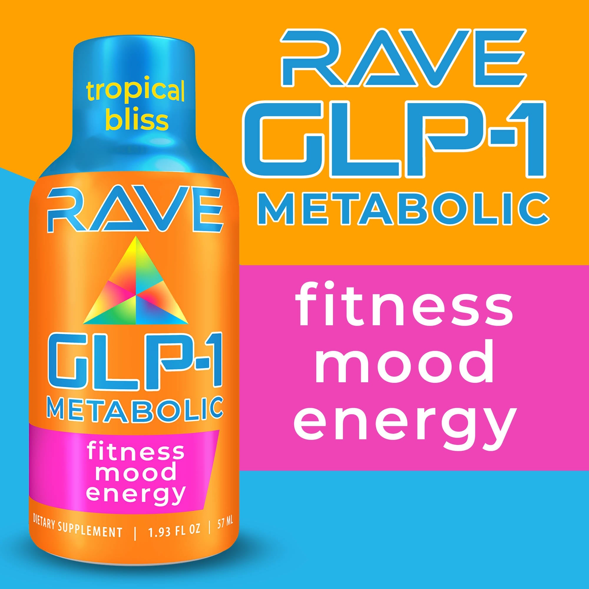 RAVE GLP-1 Shot Countertop Display Tropical Bliss