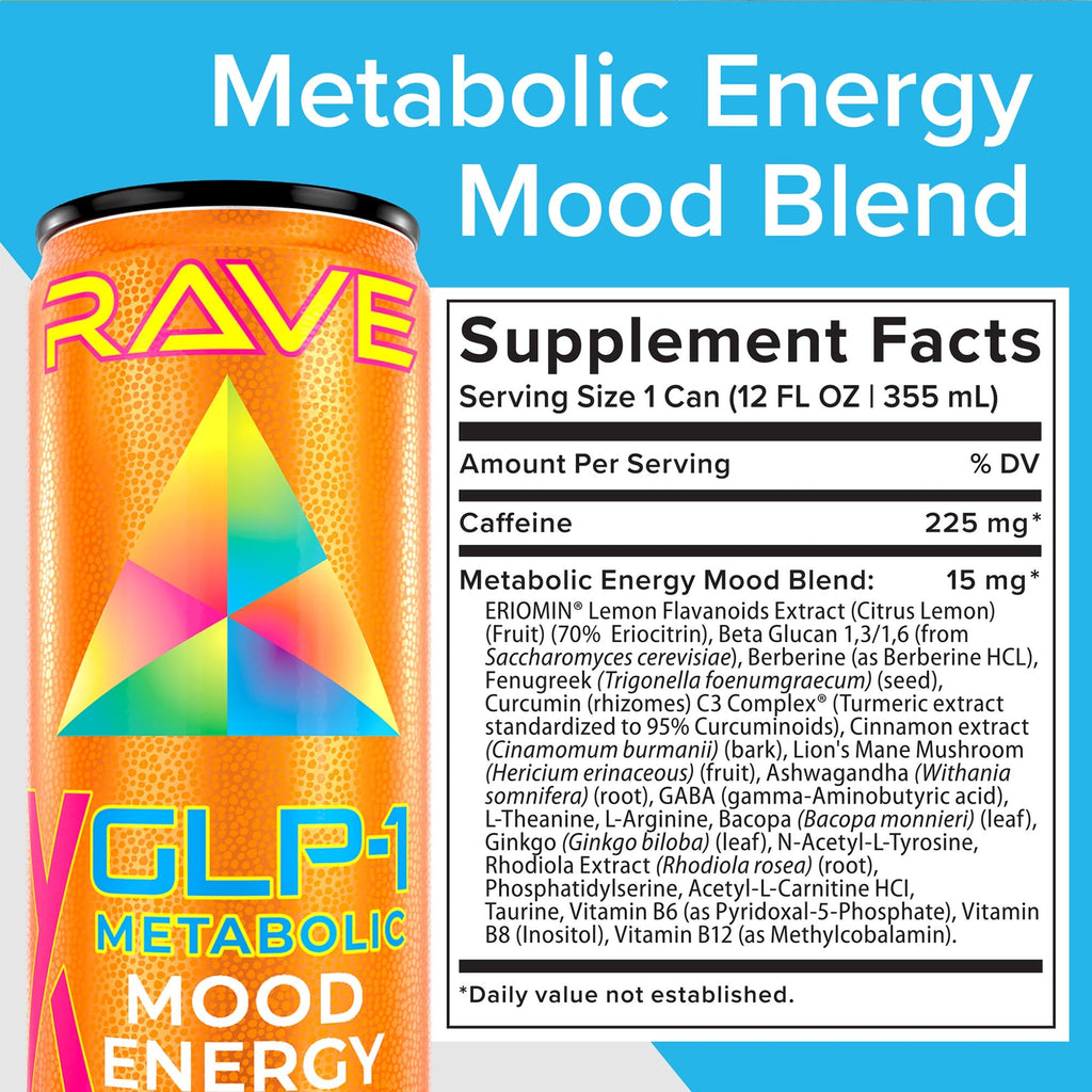 RAVE GLP-1 Metabolic Energy Drink