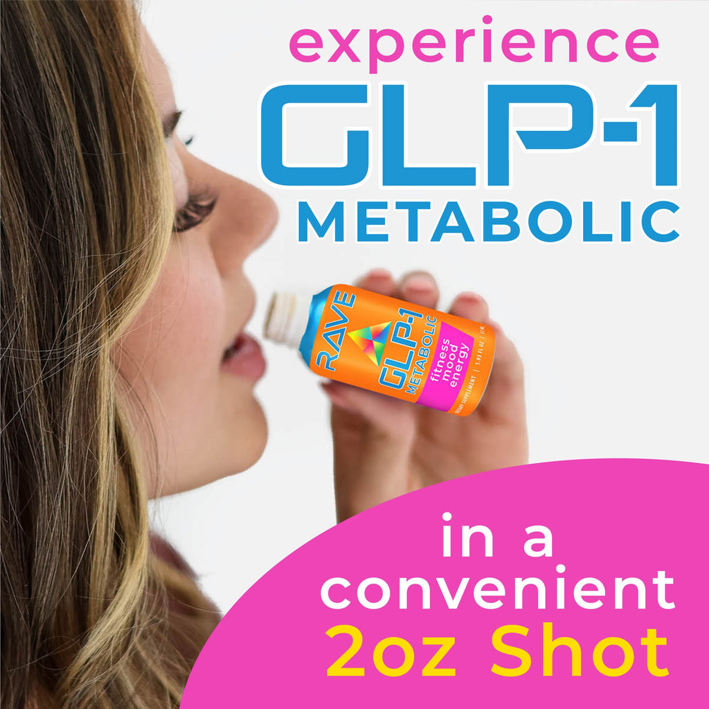 RAVE GLP-1 Shot Countertop Display Tropical Bliss