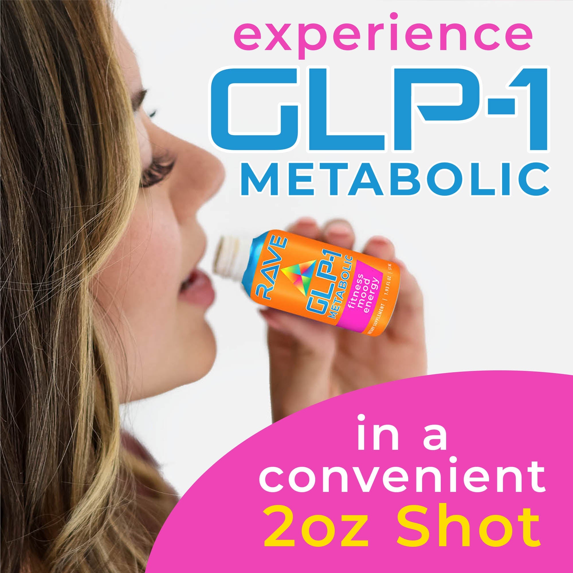 RAVE GLP-1 Shot Countertop Display Tropical Bliss